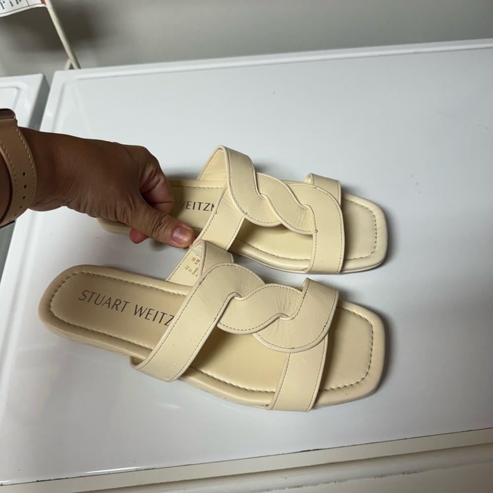 Stuart Weitzman Ibiza leather slides 6.5 B - Picture 6 of 13